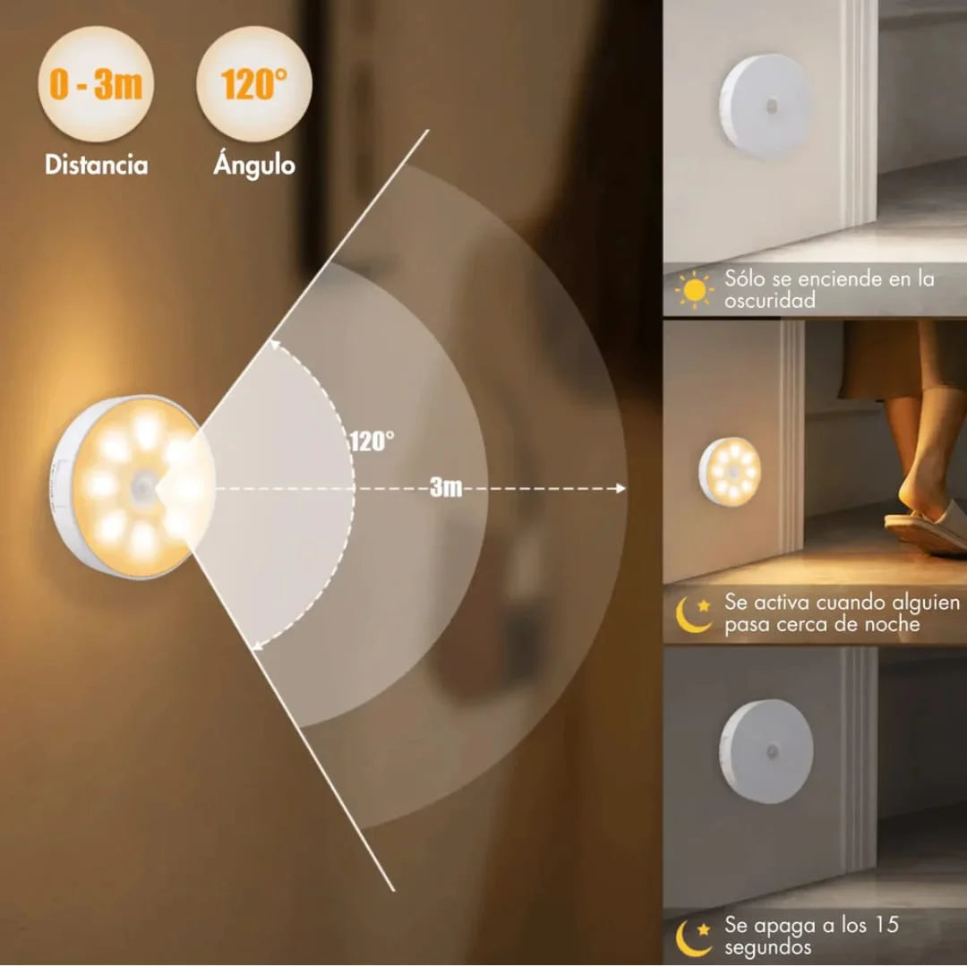 Lámpara LED recargable con sensor de movimiento